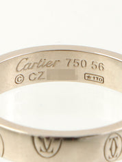 18K Happy Birthday Ring in White Gold