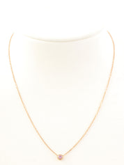 18Kピンクサファイヤダムールネックレス ピンクゴールド