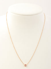 18Kピンクサファイヤダムールネックレス ピンクゴールド