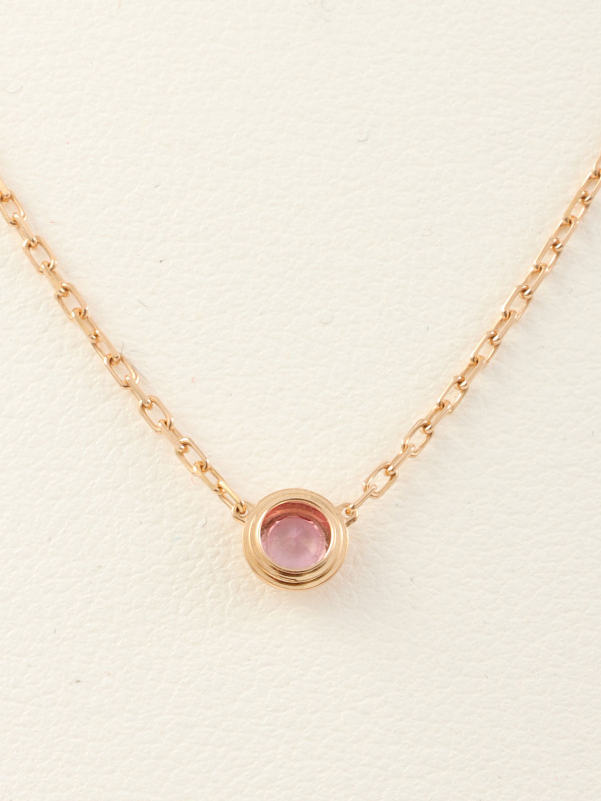 18Kピンクサファイヤダムールネックレス ピンクゴールド