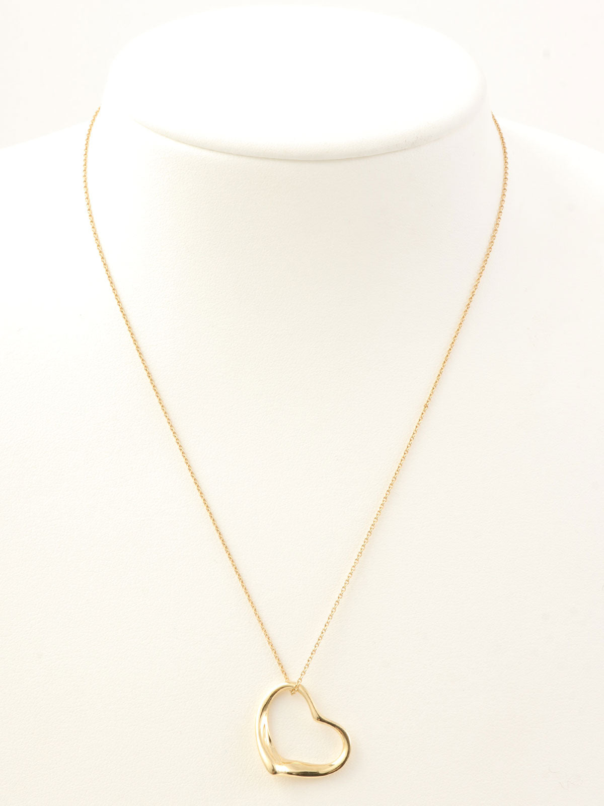 18Kオープンハートネックレス ゴールド