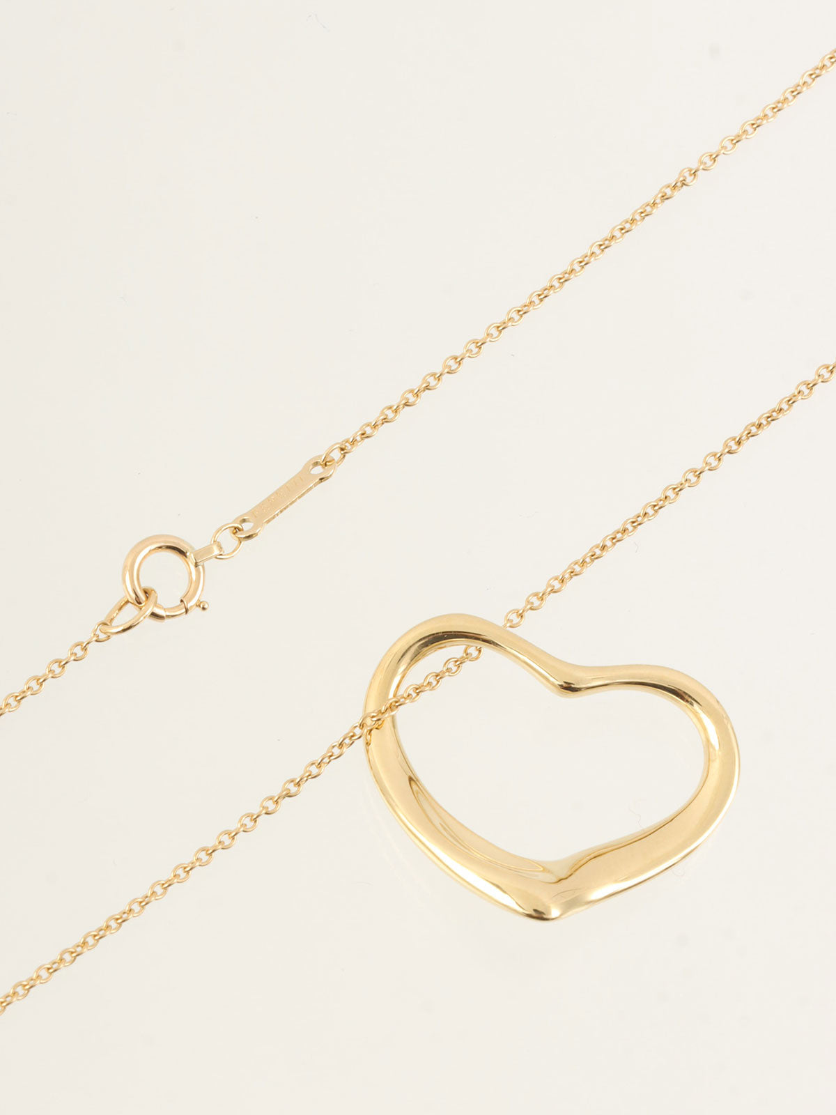 18Kオープンハートネックレス ゴールド