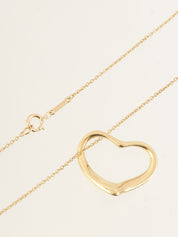 18Kオープンハートネックレス ゴールド