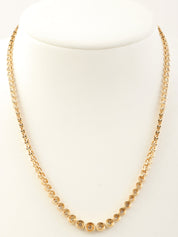 18Kダイヤモンドテニスチェーンネックレス ゴールド