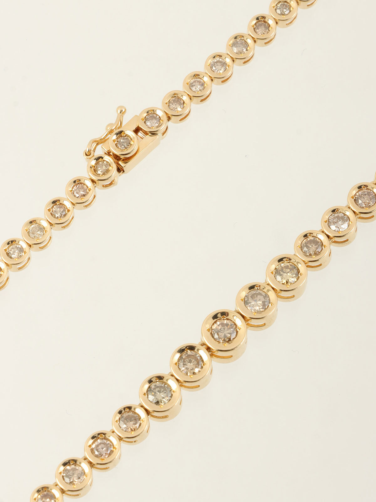 18Kダイヤモンドテニスチェーンネックレス ゴールド