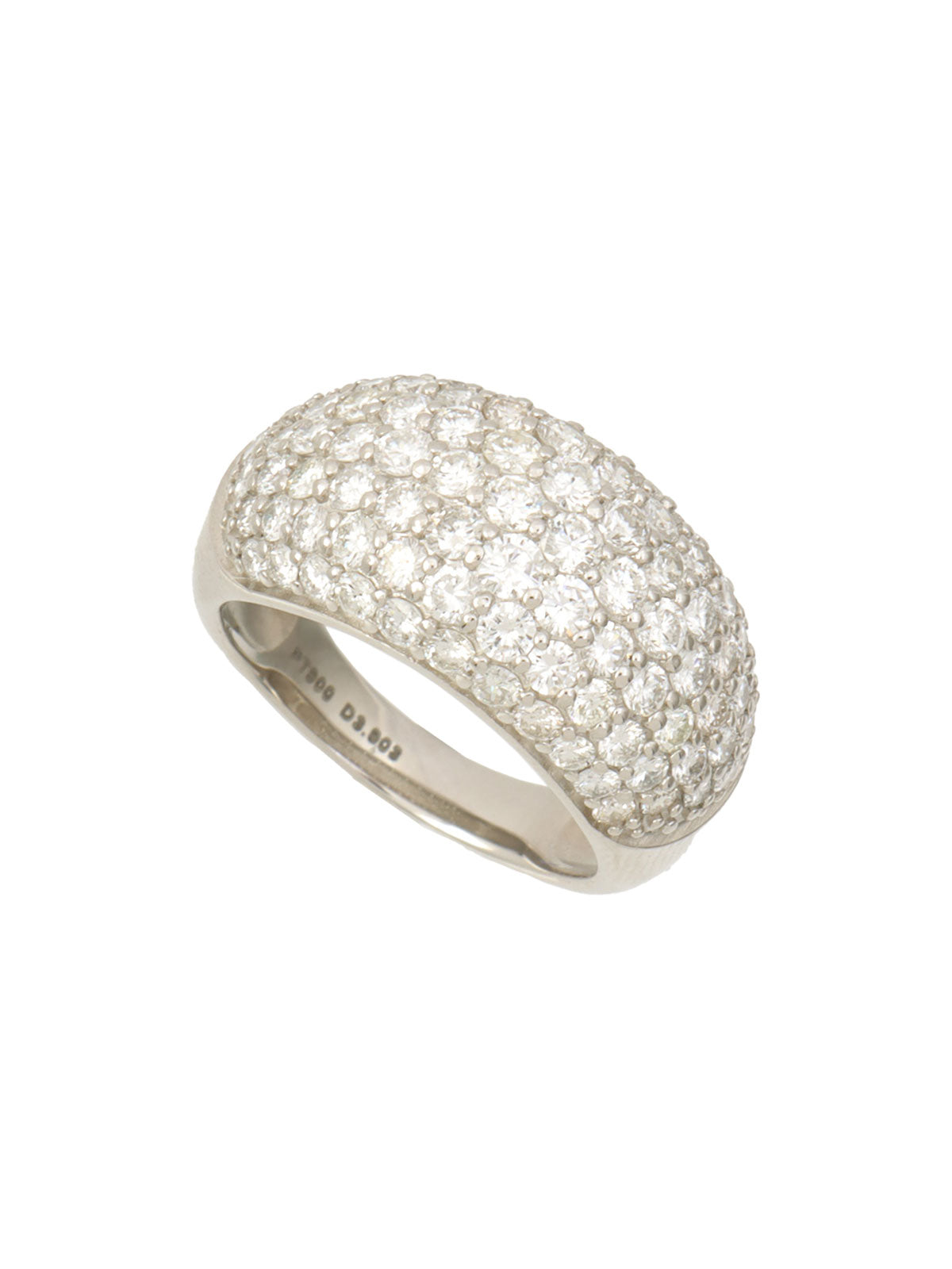 18K Diamond Design Ring #55 Silver