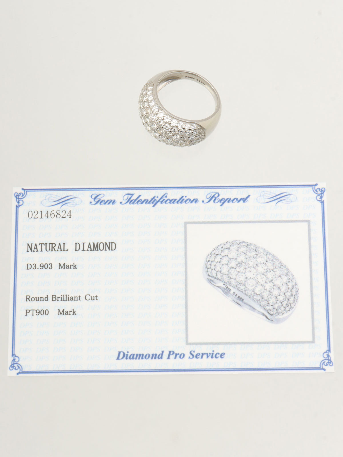 18K Diamond Design Ring #55 Silver