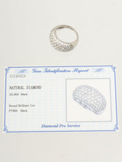18K Diamond Design Ring #55 Silver
