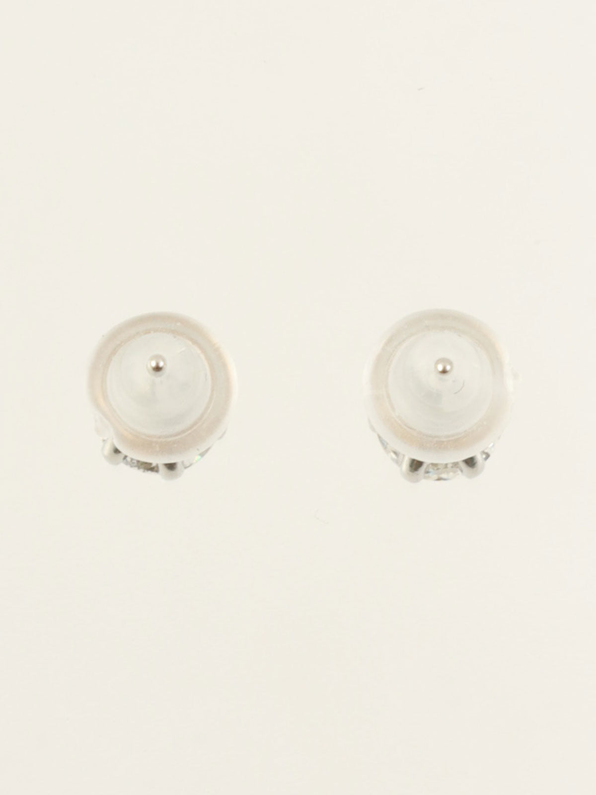 Platinum Diamond Earrings in Silver