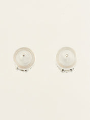 Platinum Diamond Earrings in Silver