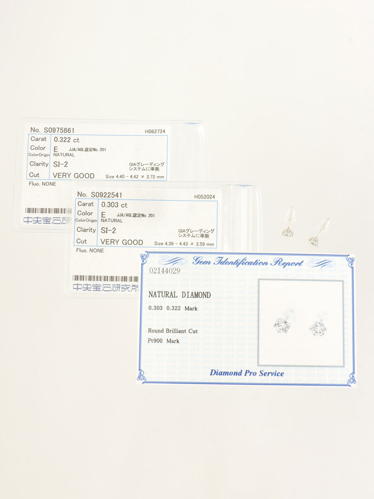 Platinum Diamond Earrings in Silver