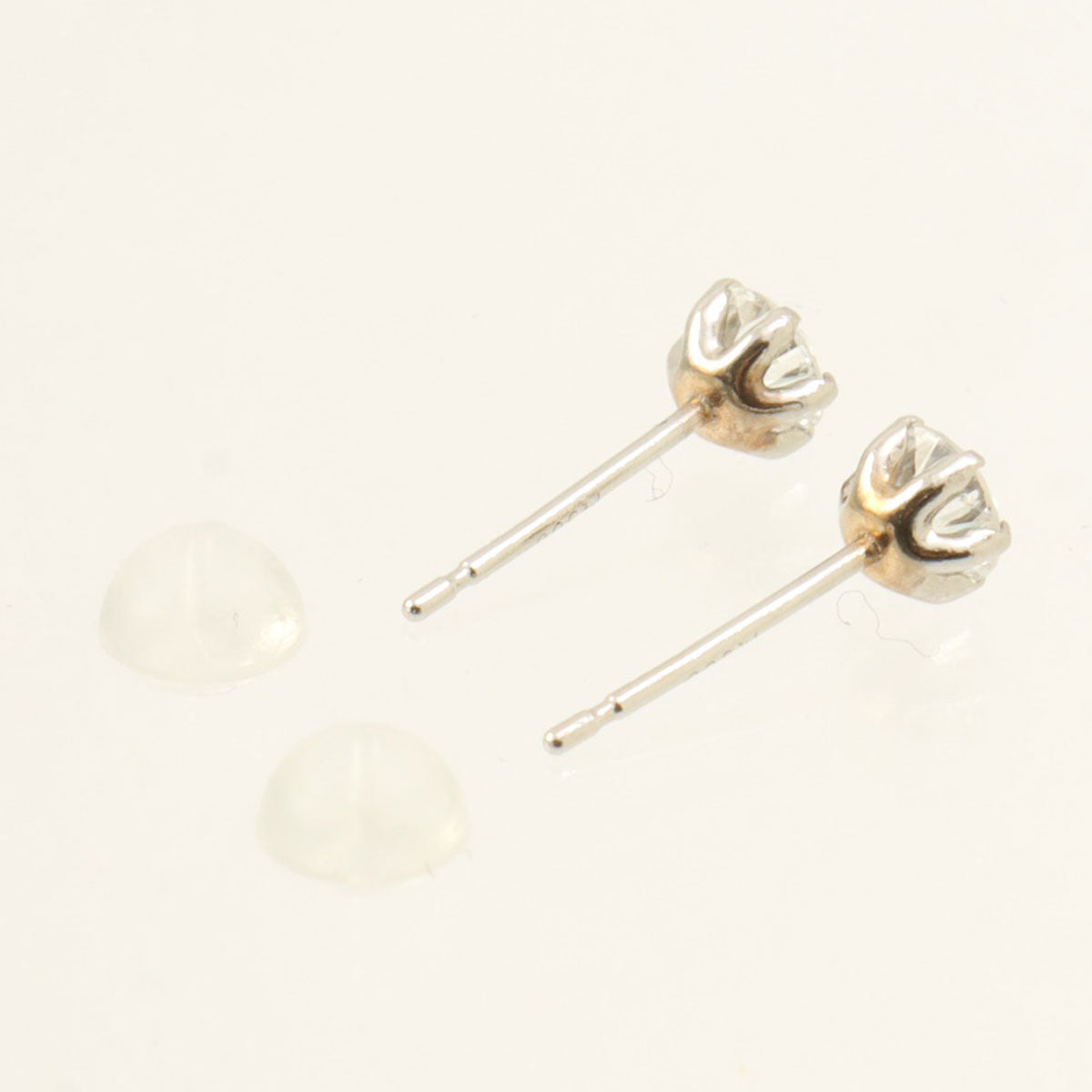 Pt900 Diamond Earrings Silver