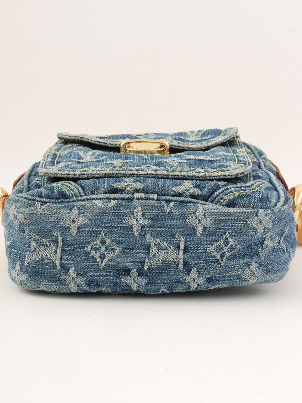 2007 Denim Monogram Camera Bag Blue