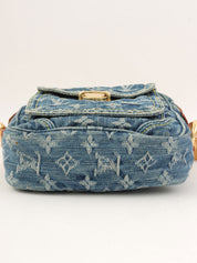 2007 Denim Monogram Camera Bag Blue