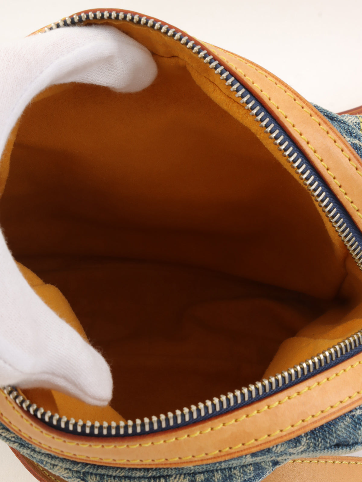 2007 Denim Monogram Camera Bag Blue