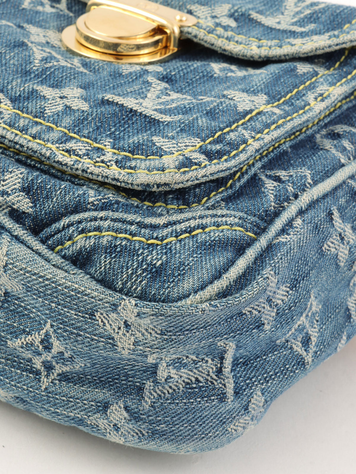 2007 Denim Monogram Camera Bag Blue