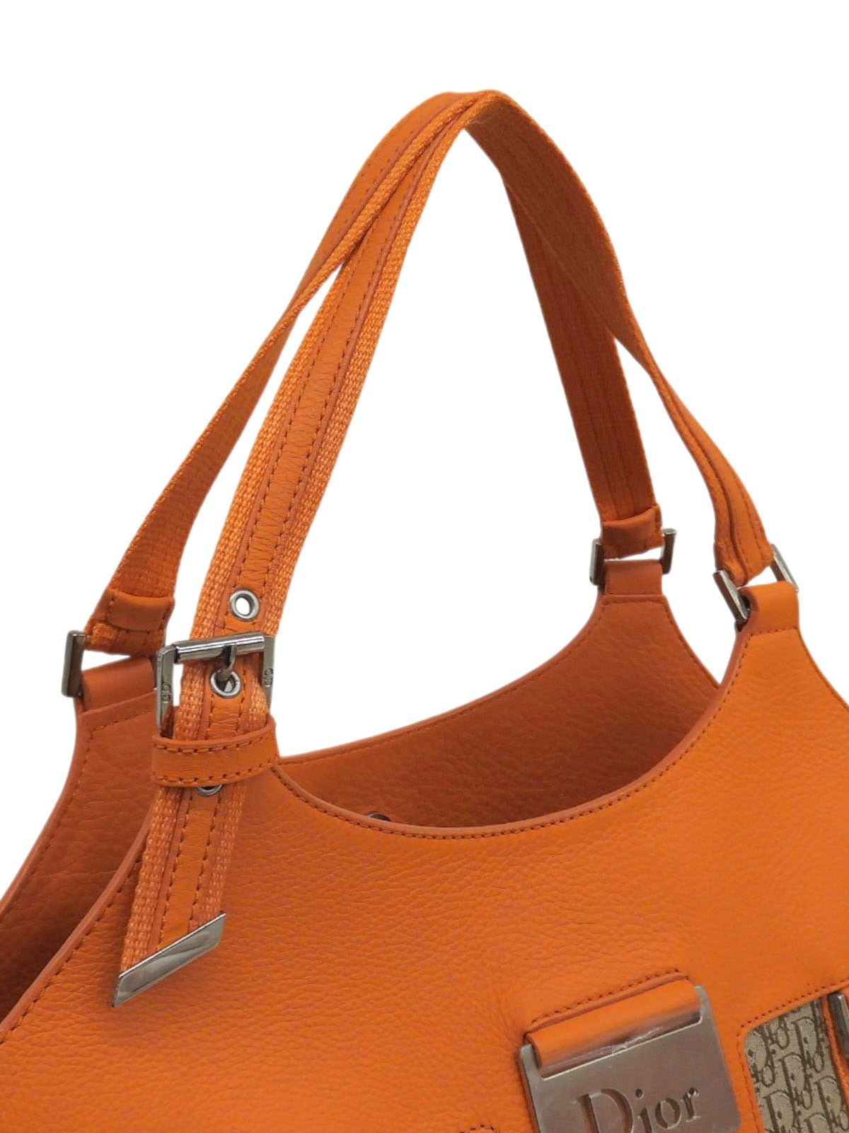 ストリートシックトロッターパターントートバッグ オレンジ/ブラウン