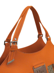 ストリートシックトロッターパターントートバッグ オレンジ/ブラウン