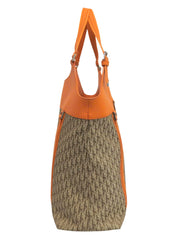 ストリートシックトロッターパターントートバッグ オレンジ/ブラウン