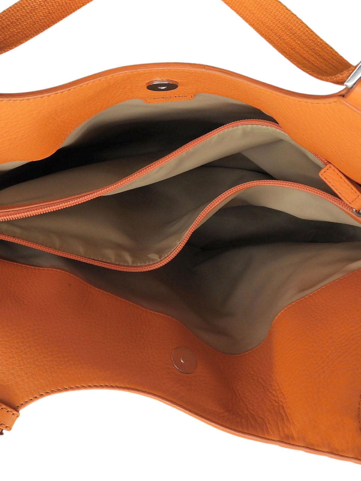 ストリートシックトロッターパターントートバッグ オレンジ/ブラウン