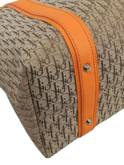 ストリートシックトロッターパターントートバッグ オレンジ/ブラウン