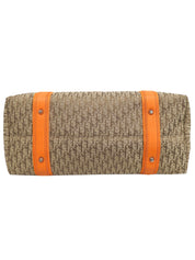 ストリートシックトロッターパターントートバッグ オレンジ/ブラウン