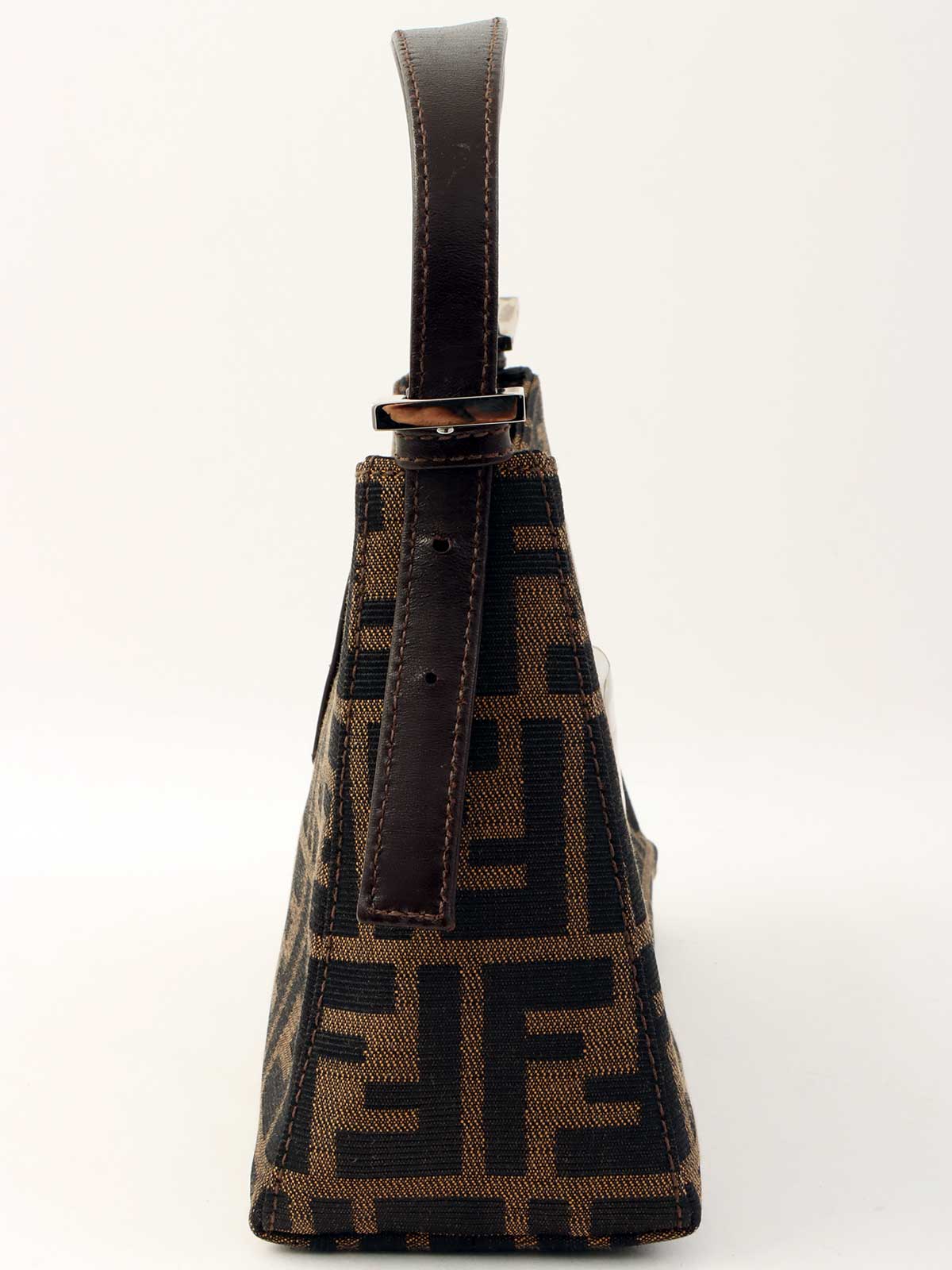 FF Zucca Pattern One-Shoulder Bag Brown