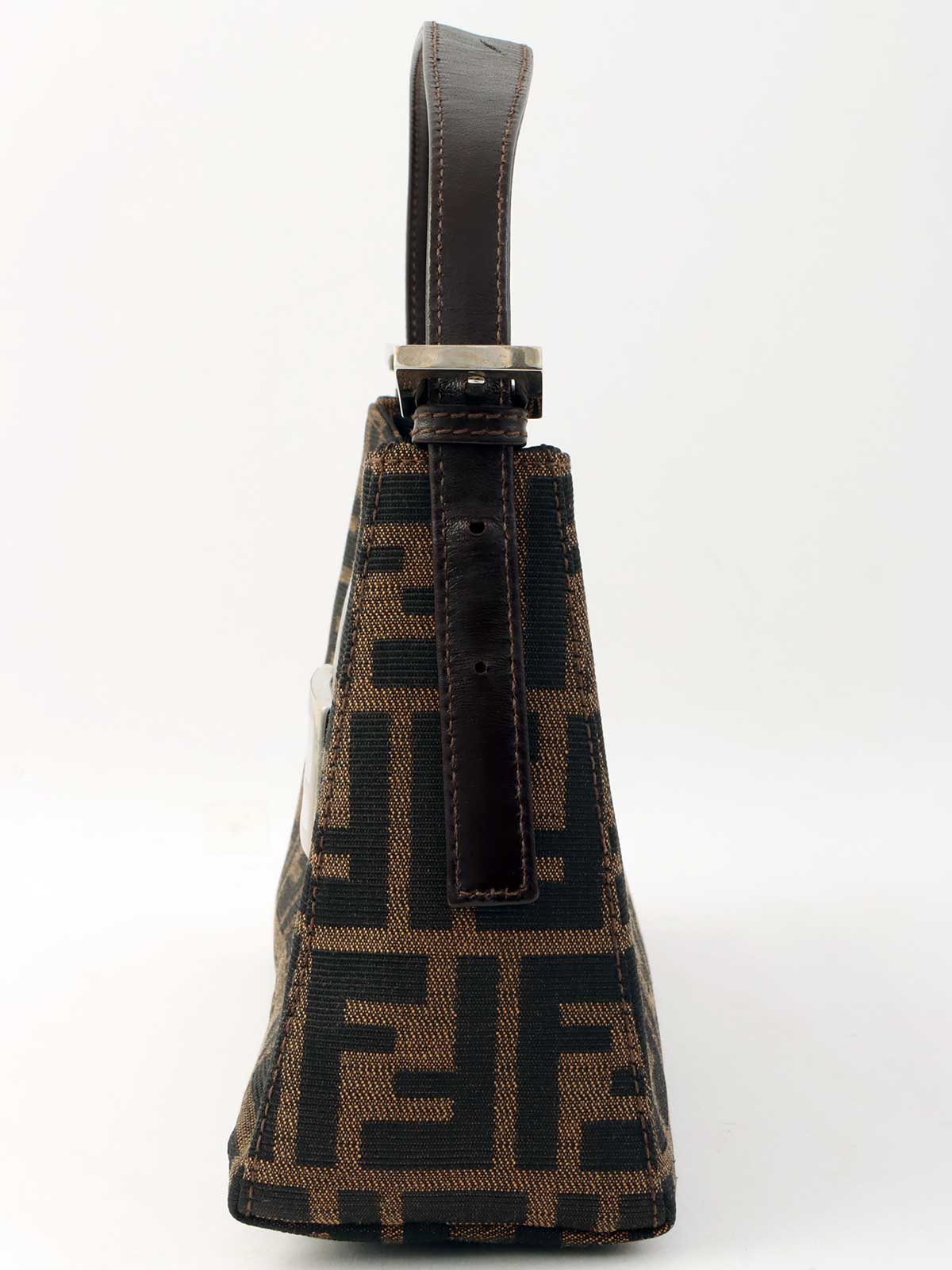 FF Zucca Pattern One-Shoulder Bag Brown