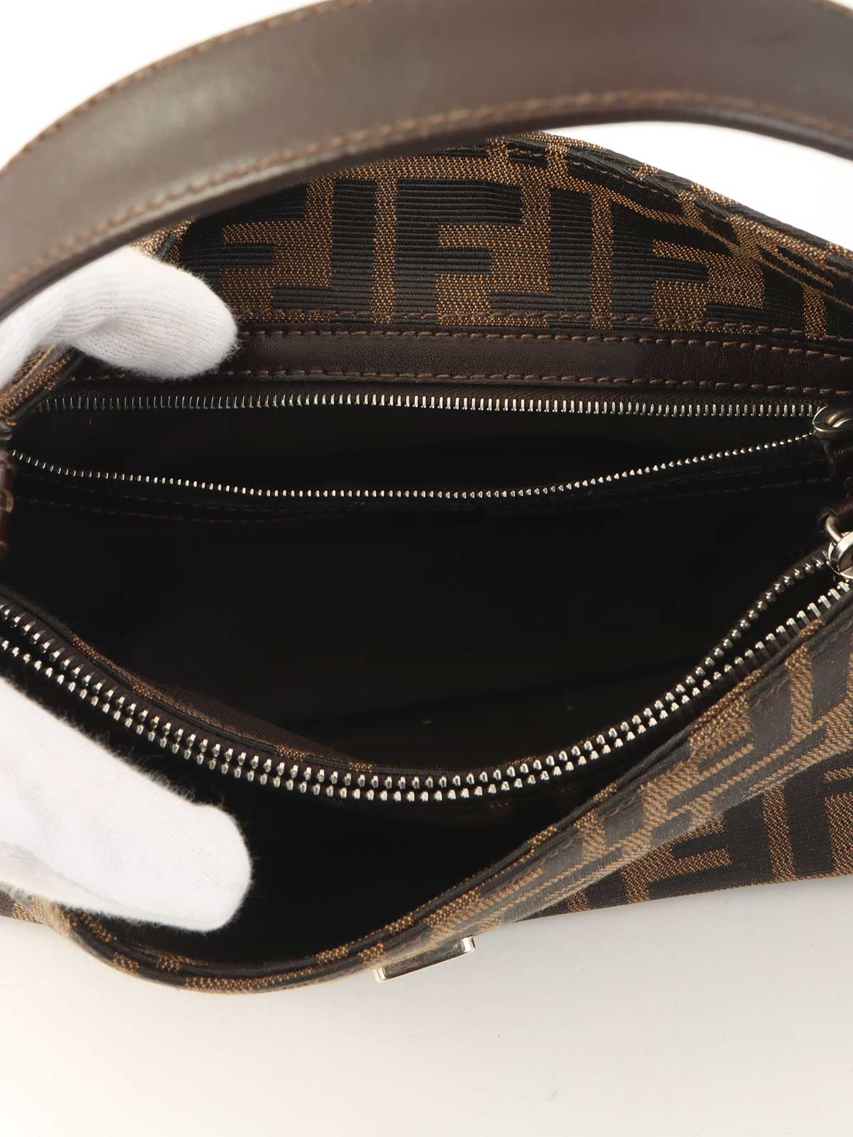 FFズッカパターンワンショルダーバッグ ブラウン