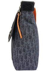 フライトライントロッターパターンショルダーバッグ ネイビー／オレンジ