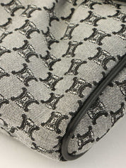 マカダムパターンロゴバックルハンドバッグ ブラック