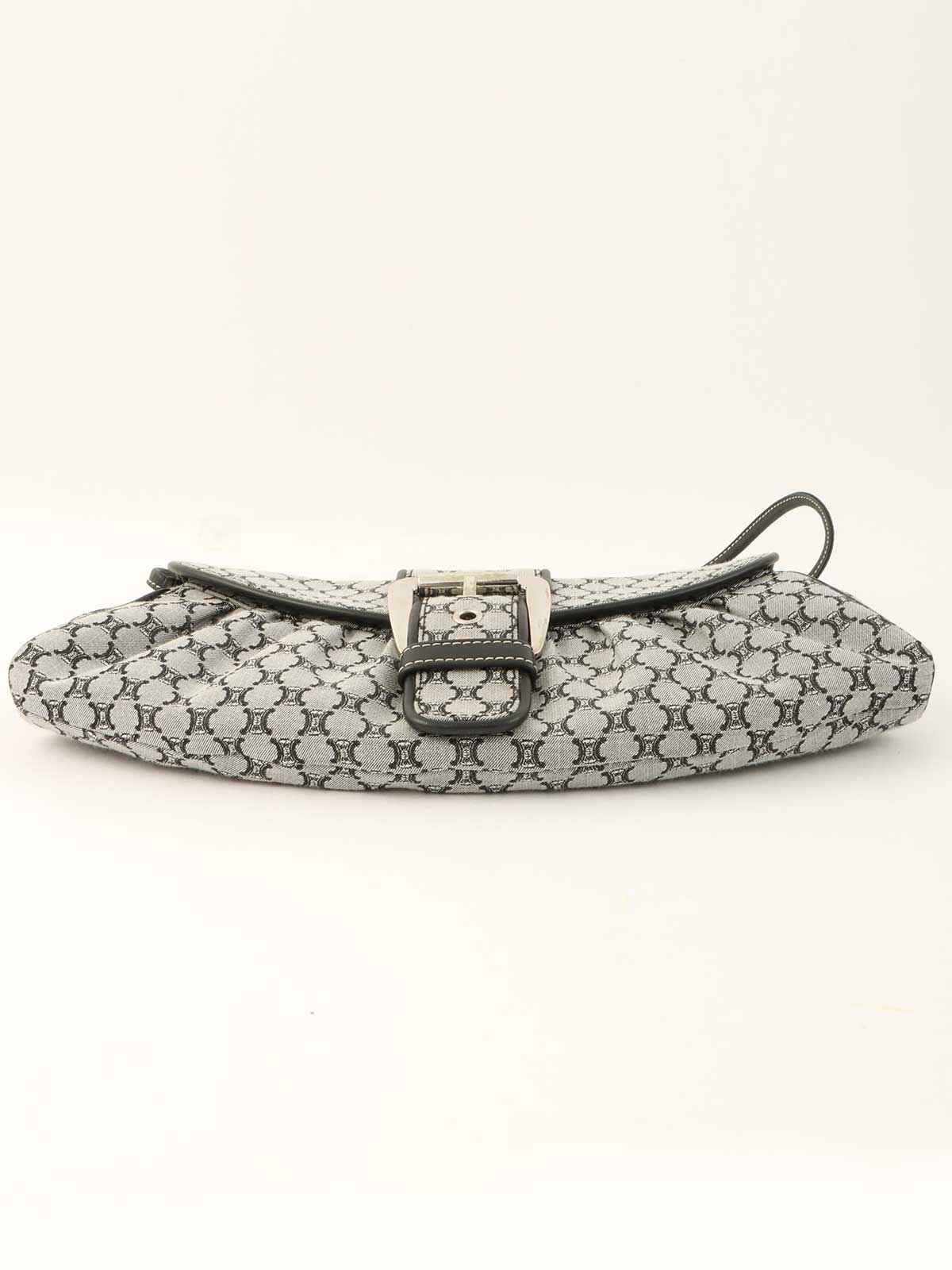 Macadam Pattern Logo Buckle Handbag in Black