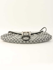 Macadam Pattern Logo Buckle Handbag in Black