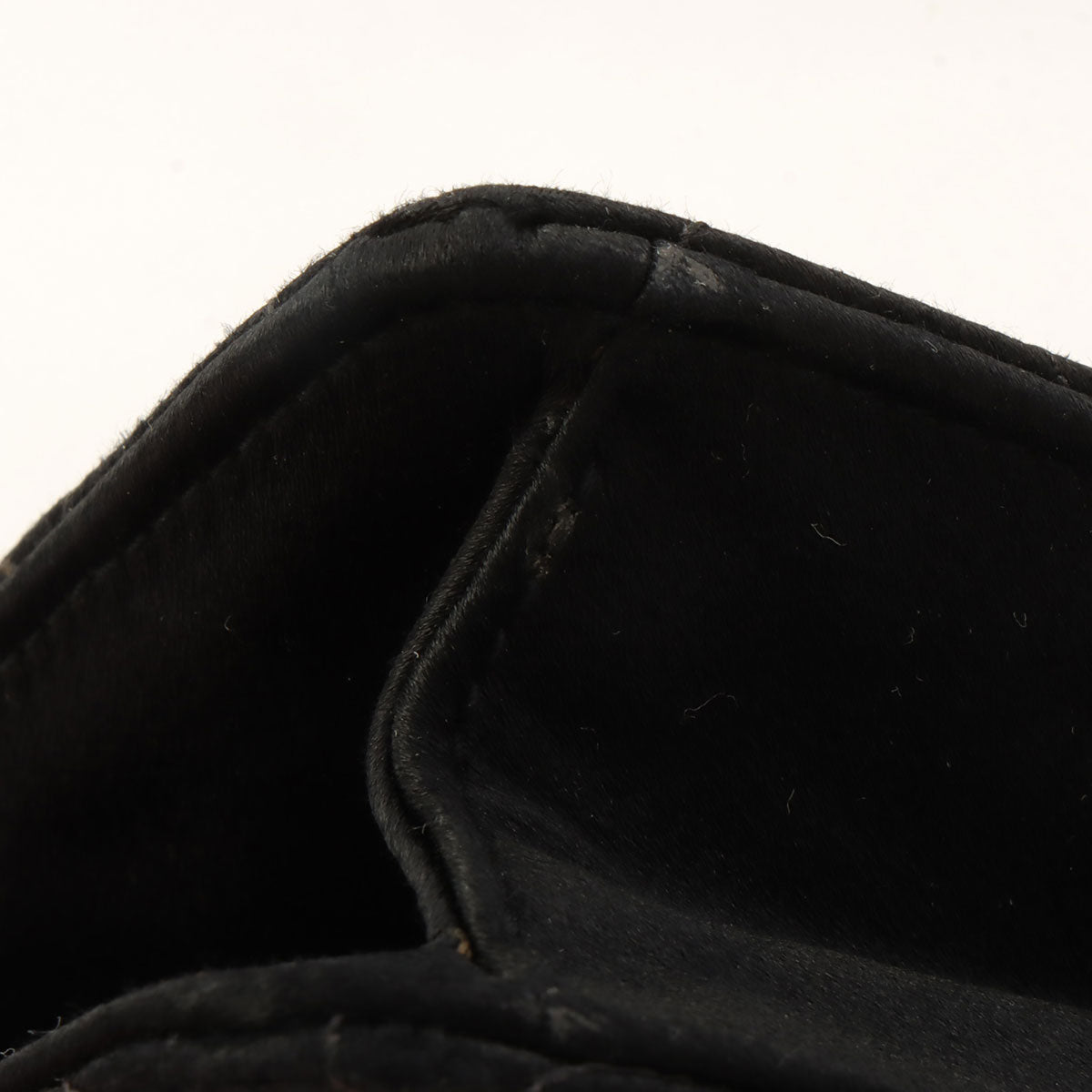 Silk Satin Matelassé Stitch CC Turnlock Chain Shoulder Bag, Black, Circa 1992