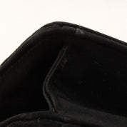 Silk Satin Matelassé Stitch CC Turnlock Chain Shoulder Bag, Black, Circa 1992