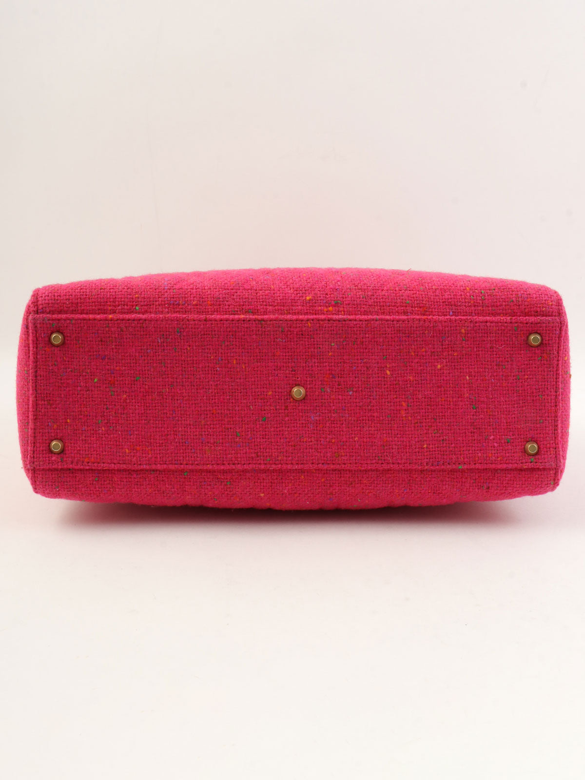 Tweed Lady Dior Cannage Stitch 2-Way Bag L Pink