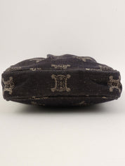 デニムマカダムパターンショルダーバッグ インディゴ