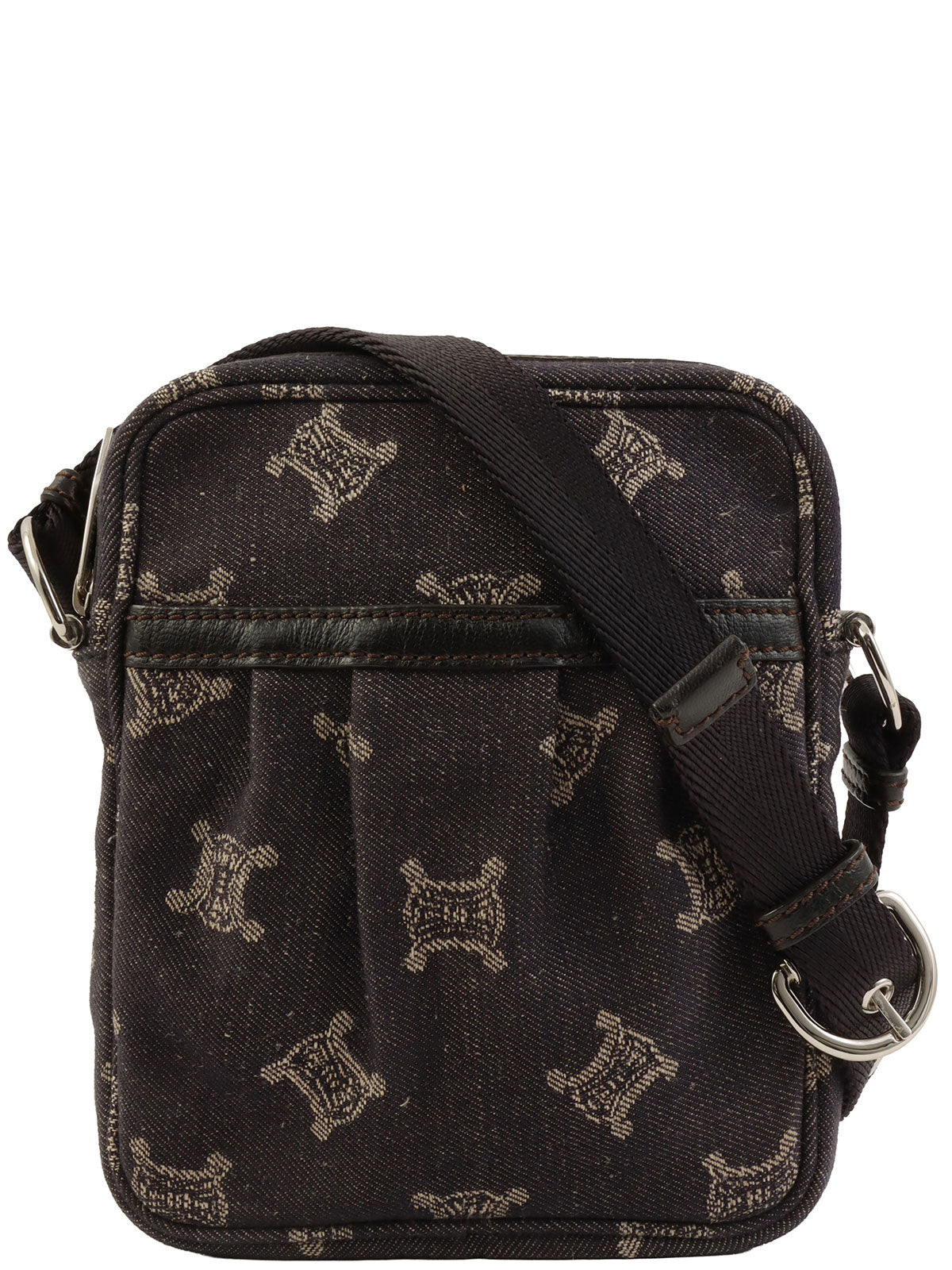 デニムマカダムパターンショルダーバッグ インディゴ