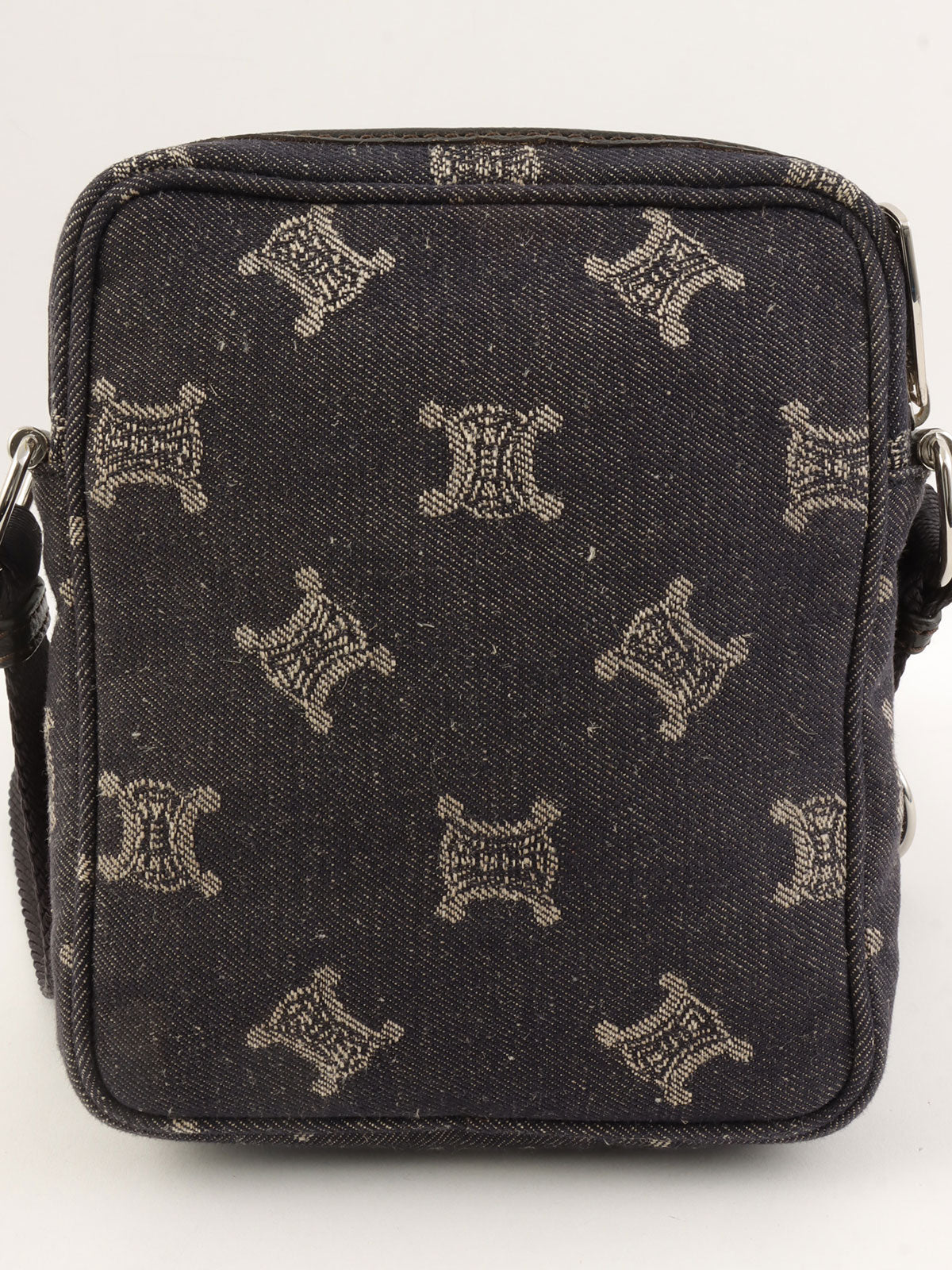 デニムマカダムパターンショルダーバッグ インディゴ