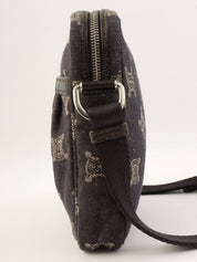 デニムマカダムパターンショルダーバッグ インディゴ