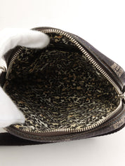 デニムマカダムパターンショルダーバッグ インディゴ