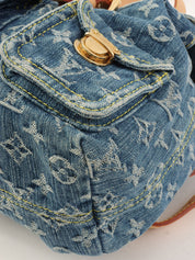 2006年製 デニムモノグラムサックアドPM ブルー