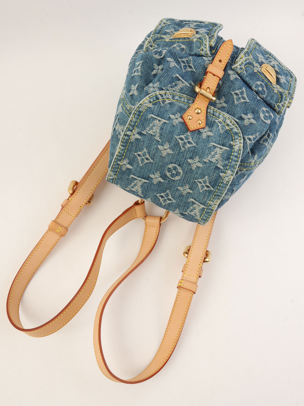 2006年製 デニムモノグラムサックアドPM ブルー