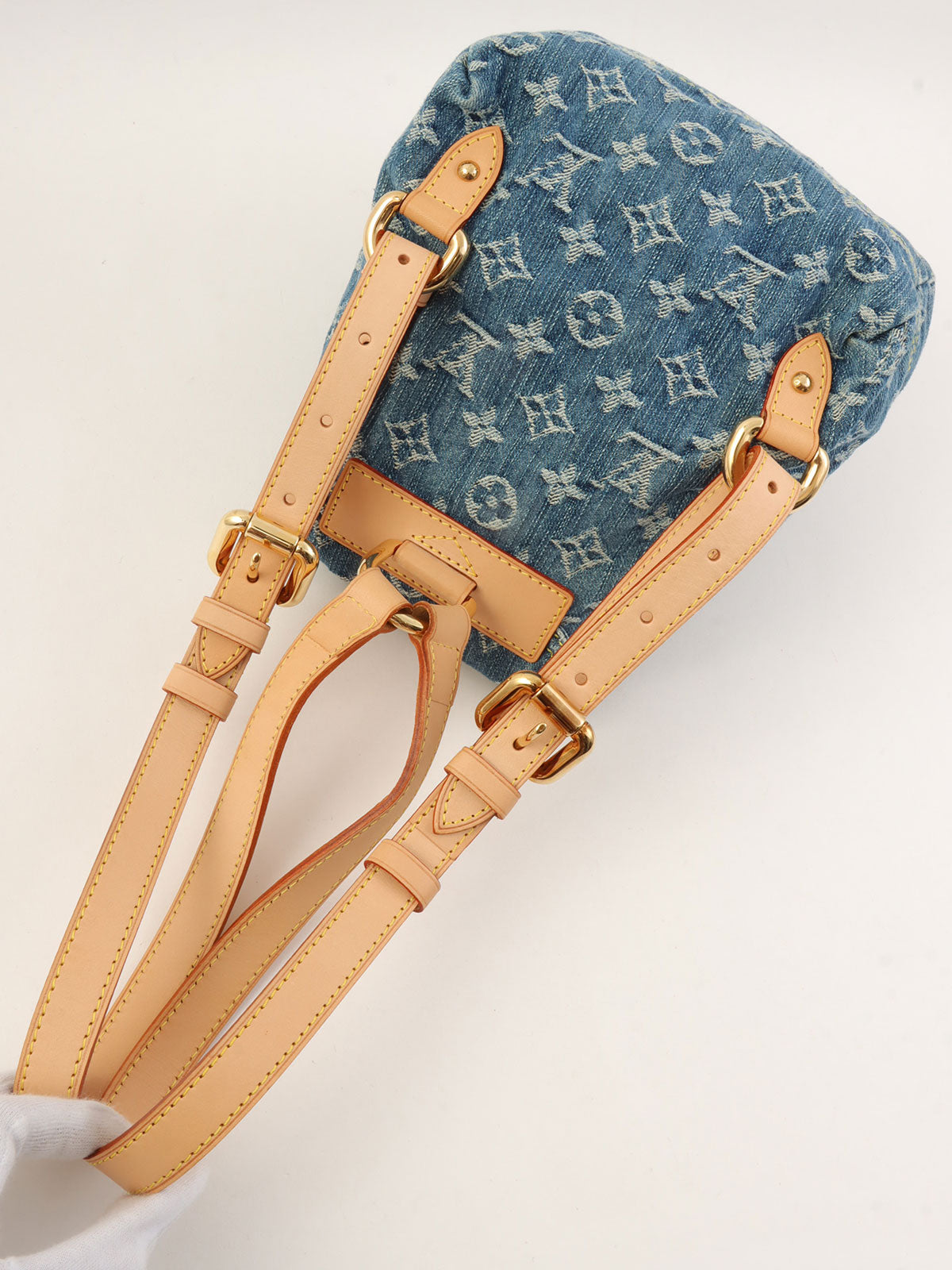 2006年製 デニムモノグラムサックアドPM ブルー