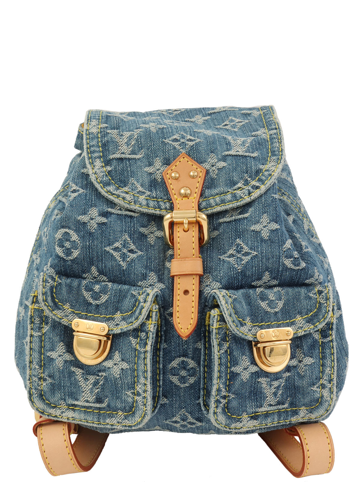 2006年製 デニムモノグラムサックアドPM ブルー