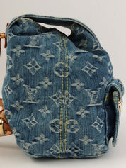 2006年製 デニムモノグラムサックアドPM ブルー