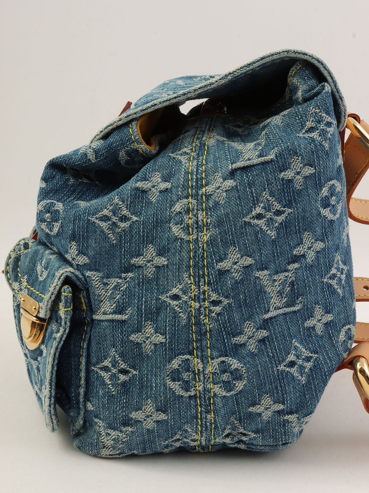 2006年製 デニムモノグラムサックアドPM ブルー