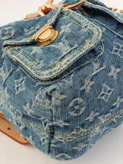 2006年製 デニムモノグラムサックアドPM ブルー