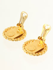 Round Arc de Triomphe Motif Earrings in Gold