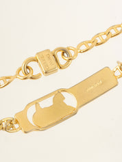 ホースキャリッジプレートチェーンブレスレット ゴールド